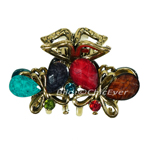 Haargreifer Schmetterlinge Haarklammer Metall Strass 3x2cm bunt gold 5700a Haargreifer Schmetterlinge Haarklammer Metall Strass 3x2cm bunt gold 5700a